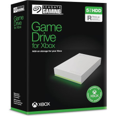 Seagate Game Drive Xbox 5TB Portatīvais ārējais cietais disks 2,5 collu USB 3.0 Xbox White 2 gadu glābšanas dienests Modeļa numurs: STKX5000100