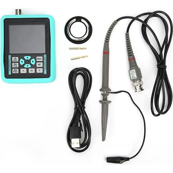 DS0511G 2,4-Zoll-Mini-Speicheroszilloskop-Kit Handheld-LCD-Display-Digitaloszilloskop-Set 120MS/S Bandbreite Abtastrate 500MHz mit USB-Kabelsonde