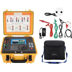 Izolācijas pretestības testeris Izolācijas multimetrs Digitālais megomērs LCD displejs 5KV 100-240V (ES kontaktdakša)
