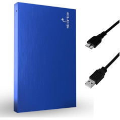 Storite 500 GB ārējais pārnēsājamais cietais disks ar USB 3.0 ārējo dublējuma datu glabāšanas ierīci Ātra datu pārsūtīšana Piemērots PC, Mac, Xbox One, Windows, spēlēm, klēpjdatoriem un galddatoriem (zils)