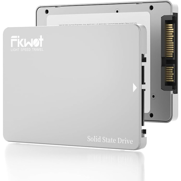 Fikwot FX812 Pro 1TB SATA III SSD ar DRAM kešatmiņu, 3D NAND TLC, līdz 560MB/s, nepārtraukta rakstīšana bez palēnināšanās, saderīgs ar klēpjdatoriem un galddatoriem