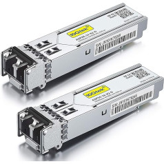 [Pack of 2] HP savietojams 1G SFP SX multimode transceiveris J4858A/ J4858B/ J4858C/ J4858D, 1000Base-SX SFP Mini-Gbic modulis, dubultais LC savienotājs, 850 nm, 300m