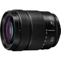 Panasonic Lumix S-R28200E 28-200mm F4.0-7.1 Macro OIS objektīvs, pilna kadra kameras objektīvs, no platleņķa līdz telefoto tālummaiņai, dubults ir 2, noturīgs pret putekļiem, ideāls 4K video, melns