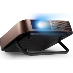 Viewsonic M2 portatīvais LED projektors (Full HD, 1200 lūmenu, Rec. 709, HDMI, USB, USB-C, WLAN savienojums, Bluetooth, SD karšu lasītājs, 2x 3 vatu skaļruņi), metāliska bronzas krāsā