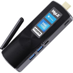 MeLE PCG02 Mini PC Stick Celeron J4125, neliels dators, mikro dators, LPDDR4, Win11, HDMI 4K 60Hz, 2.4G/5G Wi-Fi 5, Gigabit Ethernet, BT 4.2, USB 3.0, Wake on LAN, PXE (8G/256G)