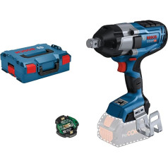 Bosch Professional BITURBO Akku Drehschlagschrauber GDS 18V-1050 HC (Anziehmoment 1.050 Nm, Losbrechmoment 1.700 Nm, inkl. Connectivity-Modul, ohne Akkus und Ladegerät, in L-BOXX 136)