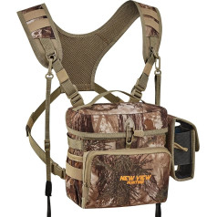 NewView Binocular Harness Chest Pack со съемным карманом для дальномера, регулируемым ремнем Bino и крышкой от дождя - идеально подходит для охоты, походов и н