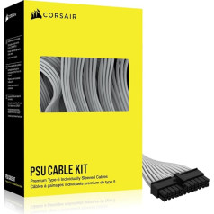 Corsair Premium 5. tipa PSU kabelis ar vienu apvalku - Starter komplekts - balts