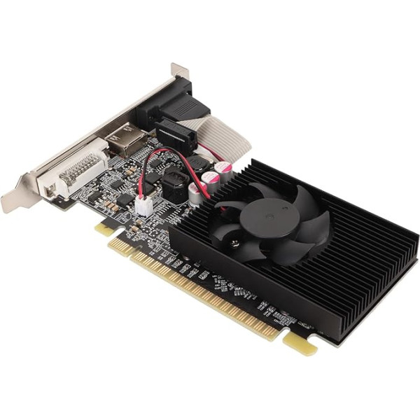 Bewinner GT730 Graphics Card 2GB DDR3 Graphics Card 64bit 810MHz 1000MHz Image Card Game Graphics Card with DVI VGA HDMI Interface PCI Express X16 2.0 Desktop Graphics Card with Fan