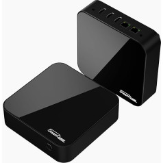 DreamQuest Mini dators ar iepriekš instalētu Win 11 Pro 16GB DDR4 512GB M.2 SSD Intel N100 (līdz 3,4 Ghz) Micro Desktop dators ar Dual WiFi 5/2xGigabi/4K @ HDMI/2 x Ethernet/BT4.2/USB3.2 birojam biznesam