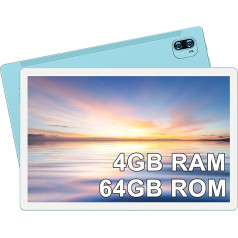 YESTEL 10 collu planšetdators ar īpaši ātru 5G WiFi, 8000 mAh akumulatoru, Android planšetdators ar 4GB RAM, 64GB ROM, paplašināms līdz 1TB, Bluetooth 5.0, 5MP+8MP, 2.0GHz 8 kodoli, zaļš