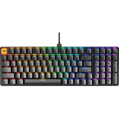 Glorious Gaming GMMK 2 Full Size (96%) - Mehāniska spēļu klaviatūra, alumīnija rāmis, anpassbar, Doubleshot-Kappen, Fox Schalter, tastenweise RGB, Amerikanisch QWERTY Layout - Schwarz