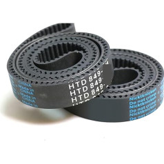 RAHBI HTD siksna 828/840/843//849/852/858 mm 6/10/15 mm Breite RubbeToothed Belt slēgtas cilpas sinhronu siksna (izmērs : 3M-849 (283 zobi), krāsa : 2gab-6mm)