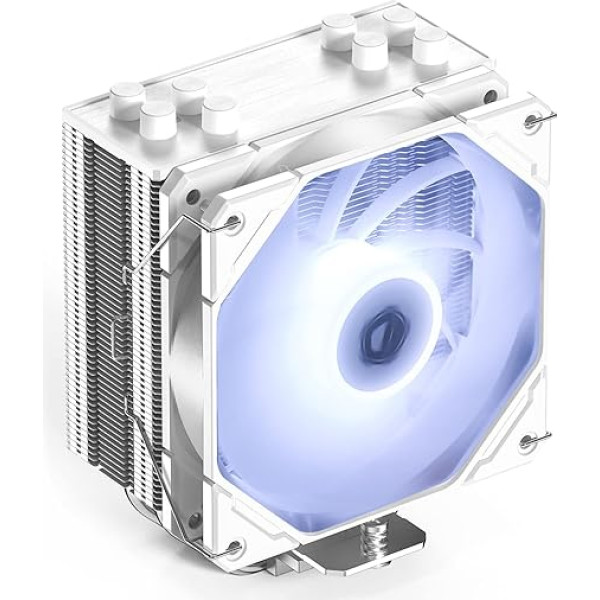 ID-COOLING SE-224-XTS CPU dzesētājs 4 siltuma caurulītes CPU gaisa dzesētājs Balta LED gaisma 120 mm PWM ventilators CPU dzesēšanas ventilators Intel LGA1700/115X/1200; AMD AM4/AM5