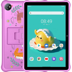 Blackview Tab A7 Kids, 10.1-дюймовый планшет Android 12 с HD+ IPS дисплеем, четырехъядерный 5GB RAM + 64GB ROM (1TB External SD), аккумулятор 6580mAh, двойная камера 5MP + 2MP, WiFi Bluetooth,