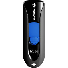 Transcend 128GB JetFlash 790 USB 3.1 Gen 1 USB zibatmiņas karte TS128GJF790K videi draudzīgā mazumtirdzniecības iepakojumā, melnā krāsā