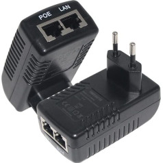 Augšējais lādētājs * Strāvas adaptera lādētāja izeja DC 12V 1A 12W CE sertifikācija POE Ethernet savienotājs: RJ45 Savienojums: RJ45 Saderīgs ar LAN IP kameru/IP tālruni/komutatoru Ethernet CCTV