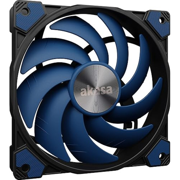 Akasa Alucia SC14, 140 mm Premium PWM korpusa ventilators, zils ventilators datoram, CPU dzesētājam un radiatoram, ar augstu gaisa plūsmas ātrumu, līdz 1800 RPM un 84,3 CFM, ar antivibrācijas spilventiņiem, AK-FN118