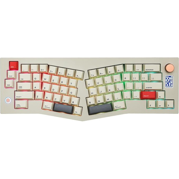 MechLands CIDOO V68 Alice Layout Aluminium Gaming Keyboard, mehāniskā hermētiskā tastatūra ar TFT LCD displeju, VIA programmējama, BT5.0/2.4GHz/USB-C pielāgota tastatūra ar PBT taustiņiem Win/Mac datoriem