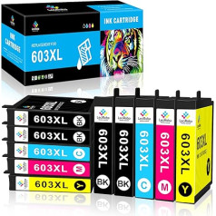 LeciRoba 603xl printeru kasetnes Epson 603 un Epson 603xl multipakete Epson XP 2100 XP 2150 XP 3100 XP 3150 XP 4100 XP 4150 Workforce WF 2810 WF2820 WF 2840 WF 2840 WF