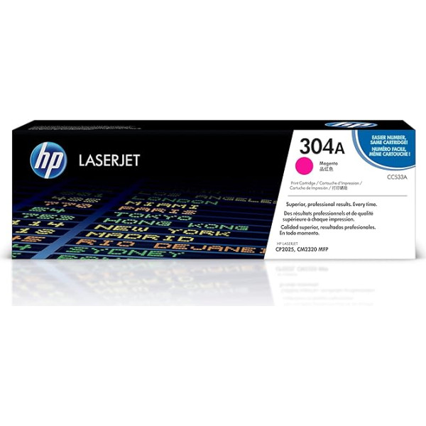 HP 304A (CC533A) oriģinālais toneris priekš HP Color LaserJet CP2025, CM2320, purpursarkans