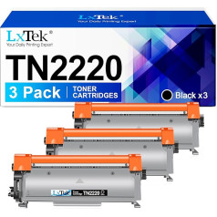 LxTek Toneris TN2220 TN-2220 Savietojams ar Brother TN2220 TN 2220 priekš Toneris Brother MFC7360N DCP 7055 HL 2130 FAX 2840 MFC-7460DN MFC-7860DW FAX-2940 HL-2240 HL-2250DN HL-21 35W 35W 3055w (3 black)