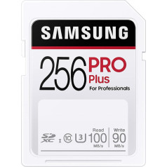 Samsung PRO Plus 256GB SDXC UHS-I U3 100MB/s lasīšanas ātruma atmiņas karte Full HD un 4K UHD MB-SD256H/EU