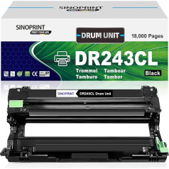 SINOPRINT DR243CL DR-243CL DR243 bungas bloks, kas paredzēts Brother DCP-L3510CDW DCP-L3550CDW HL-L3210CW HL-L3230CDW HL-L3270CDW MFC-L3700 MFC-L3710CW printerim (melns)