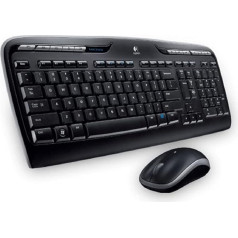 Logitech MK330 bezvadu tastatūras un peles komplekts, 2,4 GHz savienojums, izmantojot USB Unifying uztvērēju, 4 programmējami G-klaviatūras taustiņi, akumulatora darbības laiks no 12 līdz 24 mēnešiem, dators / klēpjdators, grieķu izkārtojums 