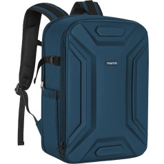 MOSISO Camera Backpack, DSLR/SLR/Mirrorless Camera Bag, ūdensizturīgs, simetrisks ģeometrisks ciets futrālis ar statīva turētāju un 15-16 collu klēpjdatora nodalījumu, saderīgs ar Canon/Nikon/Sony, zilganzaļš