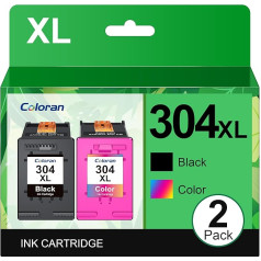 Coloran 304XL 304 XL spausdintuvo kasetės suderinamos su HP 304 juodos ir spalvotos spalvos spausdintuvo kasetėmis, skirtomis HP Envy 5030 5032 5000 5010 5020, skirtomis HP DeskJet 3750 3760 3720 2620 2620 2600 2630 2622 2630 2622 2633