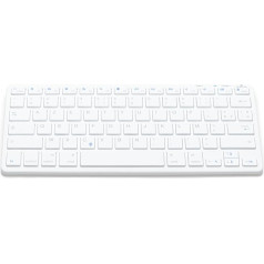 Bluestork - Mini uzlādējama Mac tastatūra Bezvadu ilgs akumulatora darbības laiks Multimediju īsceļi - Mini tastatūra Mac franču AZERTY Kompakta, ļoti plāna, viegla un klusa - Jaunums 2024