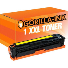 Gorilla-Ink 1 Toneris XXL, kas saderīgs ar HP CB542A 125A | Piemērots HP Color Laserjet CM1312NFI CP1215 CP1515N | Dzeltens 1 400 lappuses