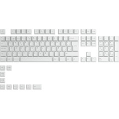 Glorious Gaming 115x GPBT-Keycaps - Cherry-Profil, īpaši izturīgs PBT materiāls, optisch EIN Blickfang, augsta kvalitāte, oriģināls raksts, Spanisch Layout - Arctic White