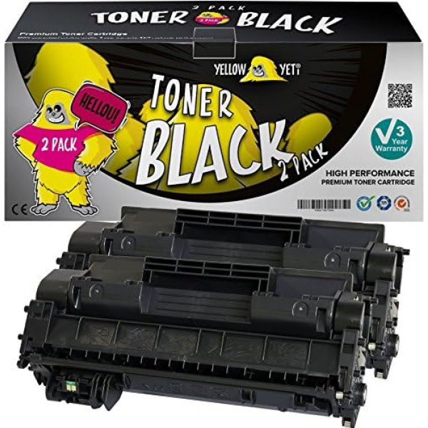 Yellow Yeti CE505A 05A (2.300 zīmes) 2 Premium Toner kompatibel für LaserJet P2030 P2030 P2035 P2035n P2050d P2055 P2055d P2055d P2055dn P2055x i-SENSYS LBP6300dn LBP6650dn LBP6670dn [Garantijas termiņš 3 gadi]