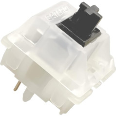 Gateron Creamy Yellow Switch 5-pin saderīga MX mehāniskā spēļu klaviatūra KS-3 Patch Switch tastatūra melna/sarkana/brūna/zila/zaļa/geltena (melna, 36 gab.)