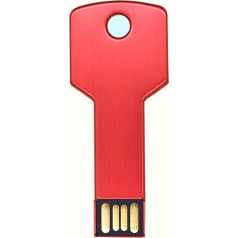 Pendrive USB zibatmiņas disks metāla 32GB 64GB 128GB ārējā atmiņa ūdensizturīgs PC klēpjdators piezīmjdators Auto A002 (128GB, sarkans)