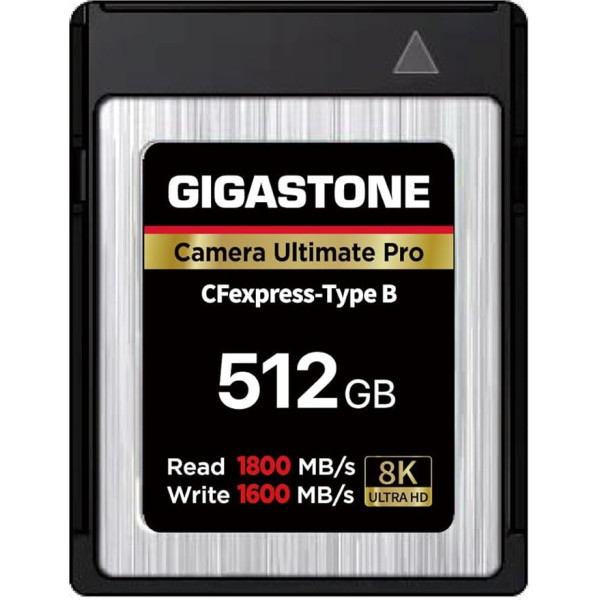 GIGASTONE 512GB B tipa atmiņas karte, XQD tips, liela ātruma līdz 1800MB/s nolasīšana, 1600MB/s ierakstīšana, 8K Raw video ierakstīšana Canon Nikon DSLR kamerām