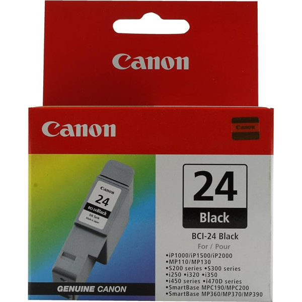 Canon 6881A002 BCI-24 Tintenpatrone schwarz Standardkapazität 9ml 1er-Pack