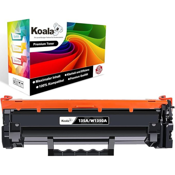 Koala [Ohne+Chip 135X W1350X (135A W1350A) saderīga tonera kasetne, kas paredzēta HP 135A W1350A melnā tonera nomaiņai HP Laserjet MFP M234dw M234dwn M234sdw M234sdw M234sdn M209dwn M209dw M234 M234 M22 09 -