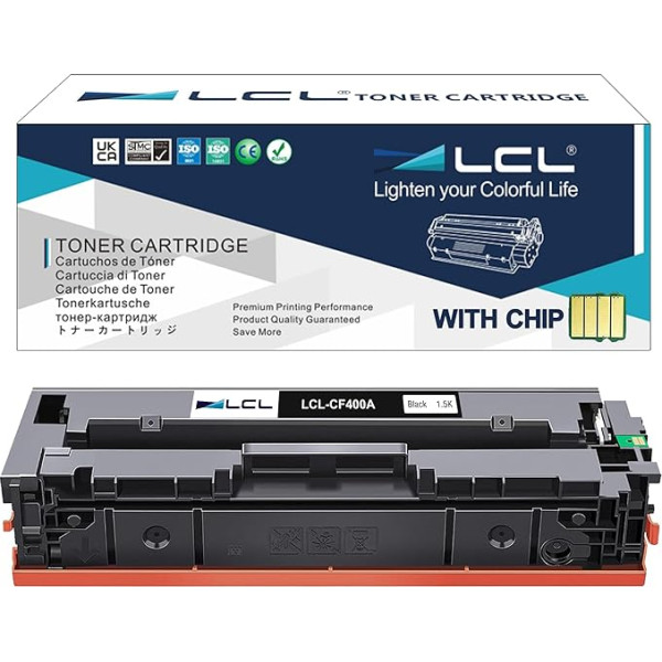 LCL 201A CF400A (1Stück Schwarz) Toneris piemērots HP Color Laserjet Pro M252 M252dw M252n MFP M274 M274n M277 M277dw M277n M277n