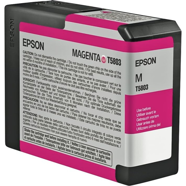 Epson T5803 Tintenpatrone, vienpakete, magenta krāsā