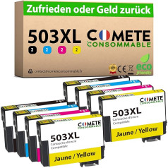 Comete French Brand - 503XL - 8 Ink Cartridges Compatible with Epson 503 XL Piment for Expression Home XP-5200 XP-5205 Workforce WF-2960 WF-2965 WF-2960DWF WF-2965DWF (Pack of 8)