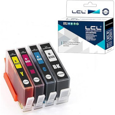 LCL suderinama rašalo kasetė 655 655XL (1 juoda 1 mėlyna 1 žydra 1 purpurinė 1 geltona), skirta HP Deskjet Ink Advantage 4625 5525 6520 6525 3525 4615