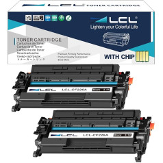 LCL saderīga 26A CF226A melnā tonera kasetne (Pack of 2), kas paredzēta HP Laserjet Pro M402n M402d M402d M402dn M402dw MFPM426dw M426fdn M426fdw M426