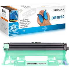 LOSMANN 1 x juodas suderinamas būgnų blokas Brother DR1050, skirtas Brother DCP-1510 E 1512 A 1601 1610 W 1612 1616 NW, HL-1110 R serijos 1112 1201 1210 1211 1212, MFC-1810 E,181 5.1910 W, 1911