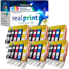 realprint 30 printeru kasetnes Canon PGI570 CLI571 XL ar mikroshēmu, kas saderīgas ar Canon PIXMA MG5750 MG6850 TS5050 TS6050 TS6050 TS8050