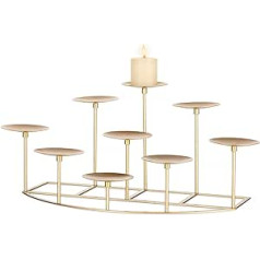 Romadedi 9 Arming Candle Holder Pillar Candles – Gold Candle Holder Floor for Fireplace Modern Decoration Iron Table Decoration Christmas Advent Decoration Living Room