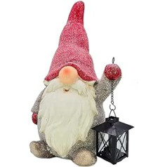 Wichtelstube Collection XXL Gnome figūriņas Ziemassvētki 41 cm ar laternu Ziemassvētku rotājumu āra