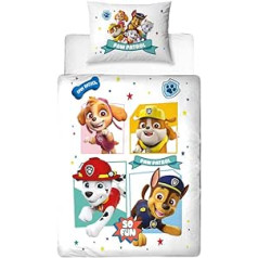 Paw Patrol gultas veļa segas pārvalks 100 x 135 cm 40 x 60 cm kokvilnas flaneļa flanela ziemas gultas veļa bērnu gultas veļa meitenēm un zēniem 1 spilvendrāna 40 x 60 cm + 1 segas pārvalks 100 x 135 cm